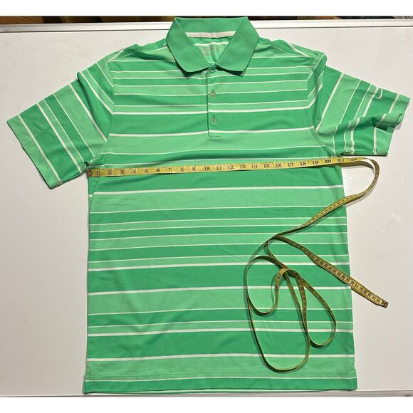 Nike Shirt Mens Med Green white Golf Polo Short Sleeve Dri-Fit Tour Performance - Picture 5 of 7